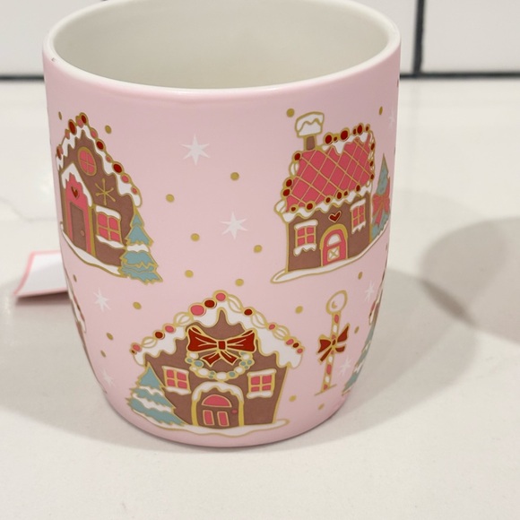 NEW Peppermint & Pine Pink Gingerbread House Soft Touch Mug - Picture 4 of 4